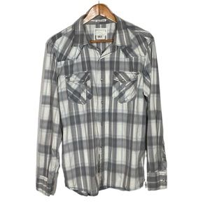 Men’s BKE Long Sleeve Pearl Snap Button Shirt